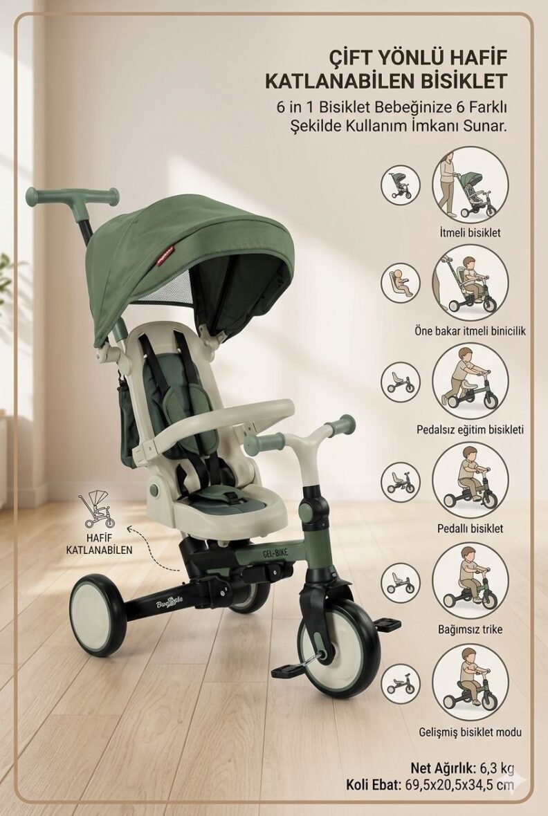 BABY2GO BİKE BİSİKLET 6 İN 1